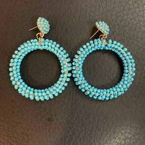Bauble Bar Round blue earrings